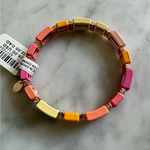 Anthropologie Rhinsetone Colored Stone Bracelet NWT | multicolor - Picture 4 of 4